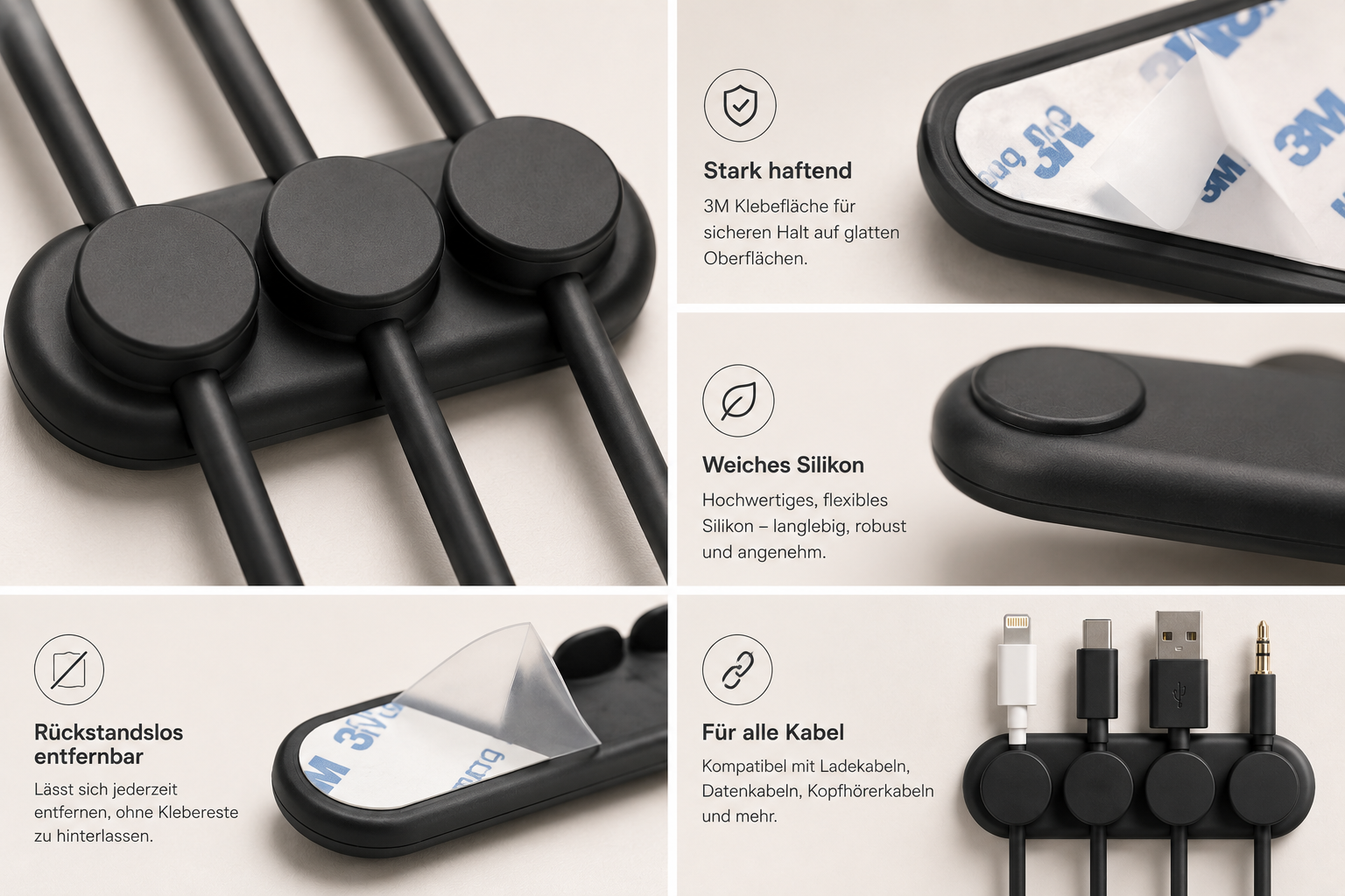 VeloCable - Selbstklebender Kabel-Organizer